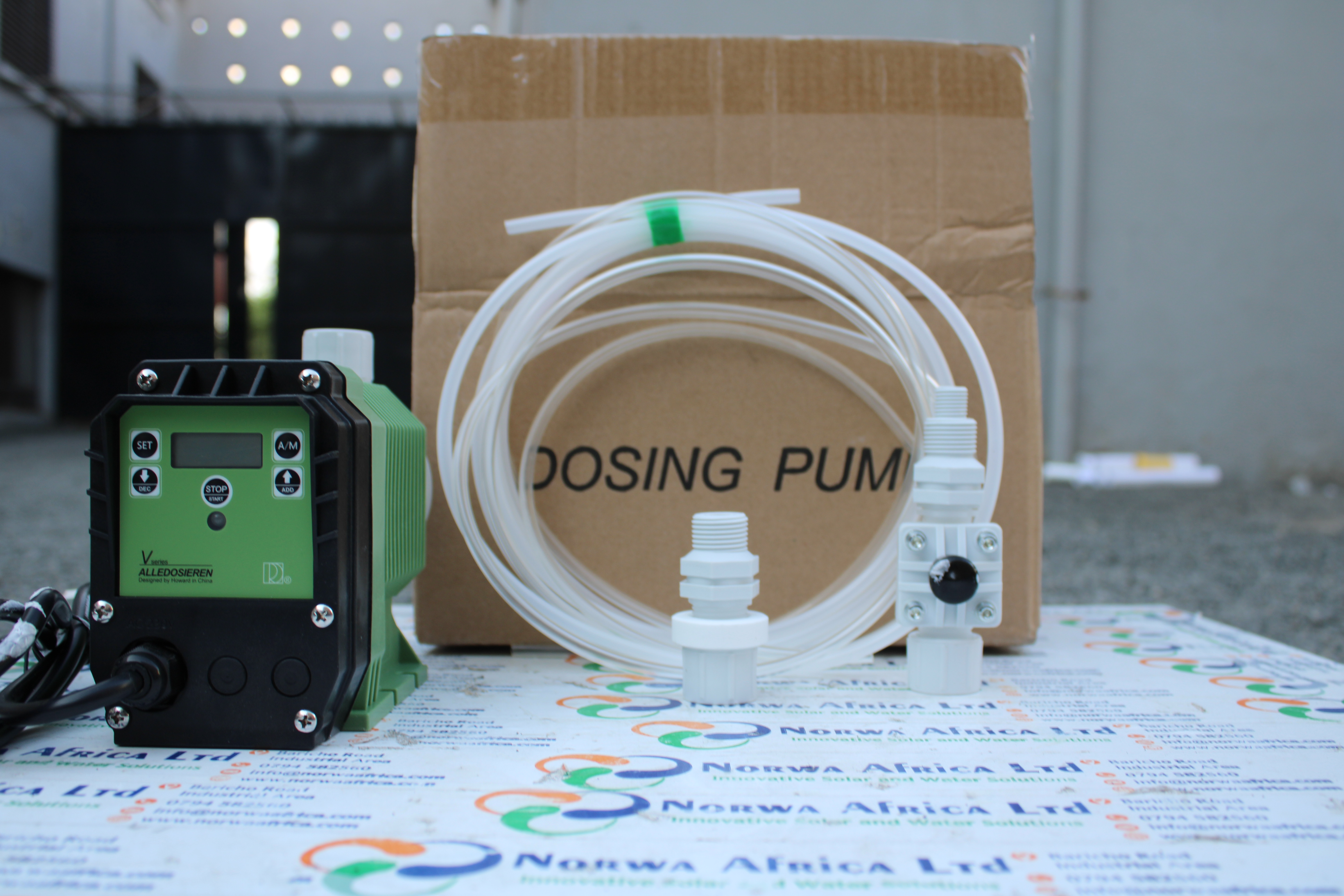 Operator programming dosing pump